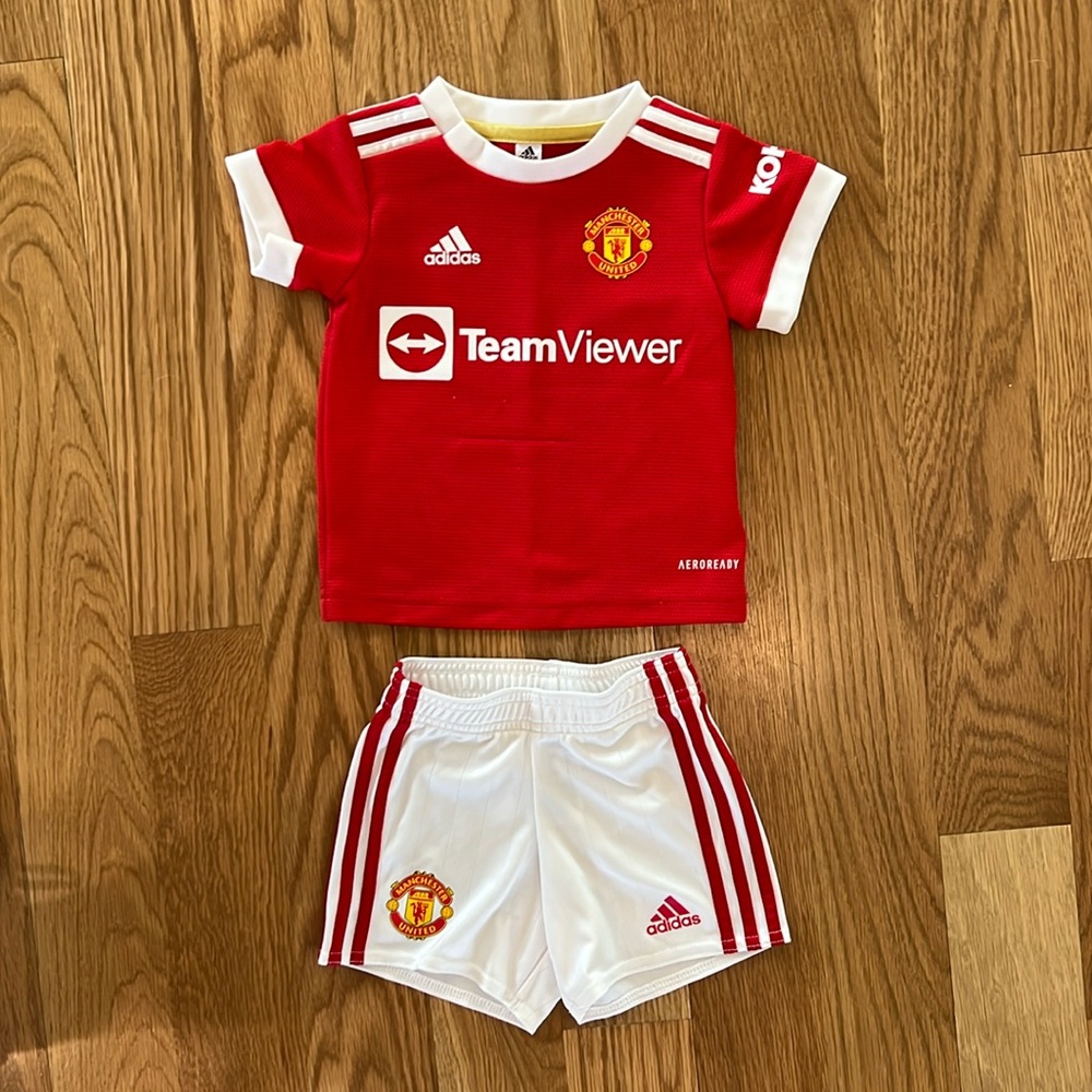 adidas Red and White Kids Matching Set